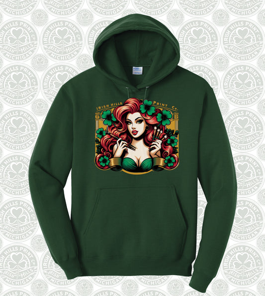 Pin-Up Pull-over Hooded Sweatshirt