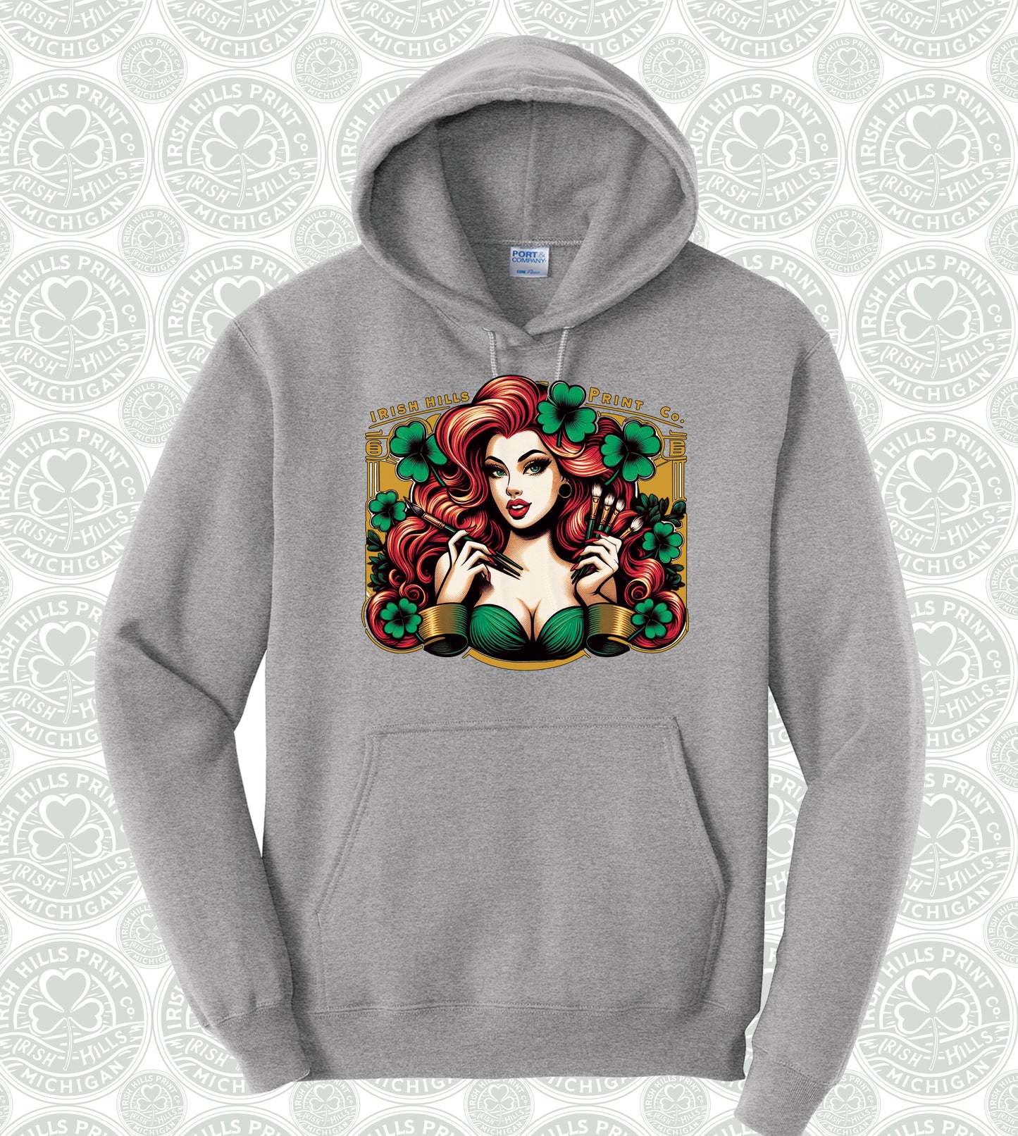 Pin-Up Pull-over Hooded Sweatshirt