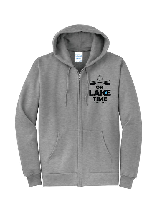 Zip Front  Hooded Sweatshirt