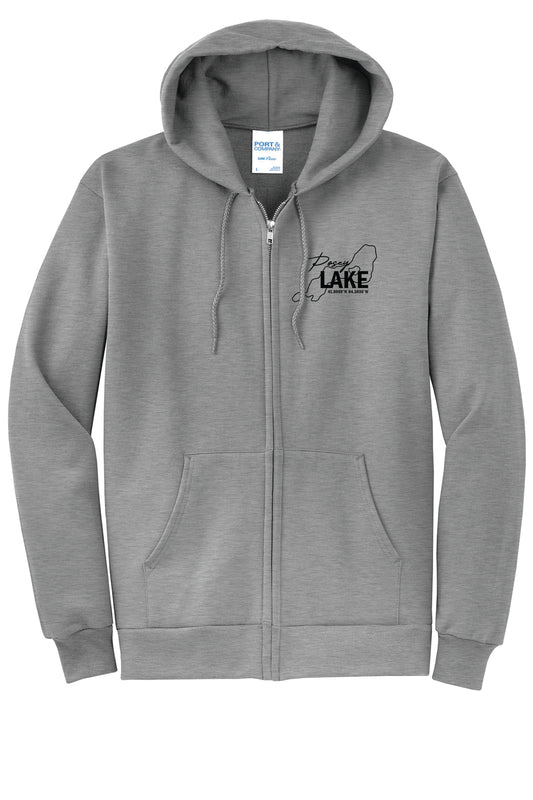 Zip Front  Hooded Sweatshirt