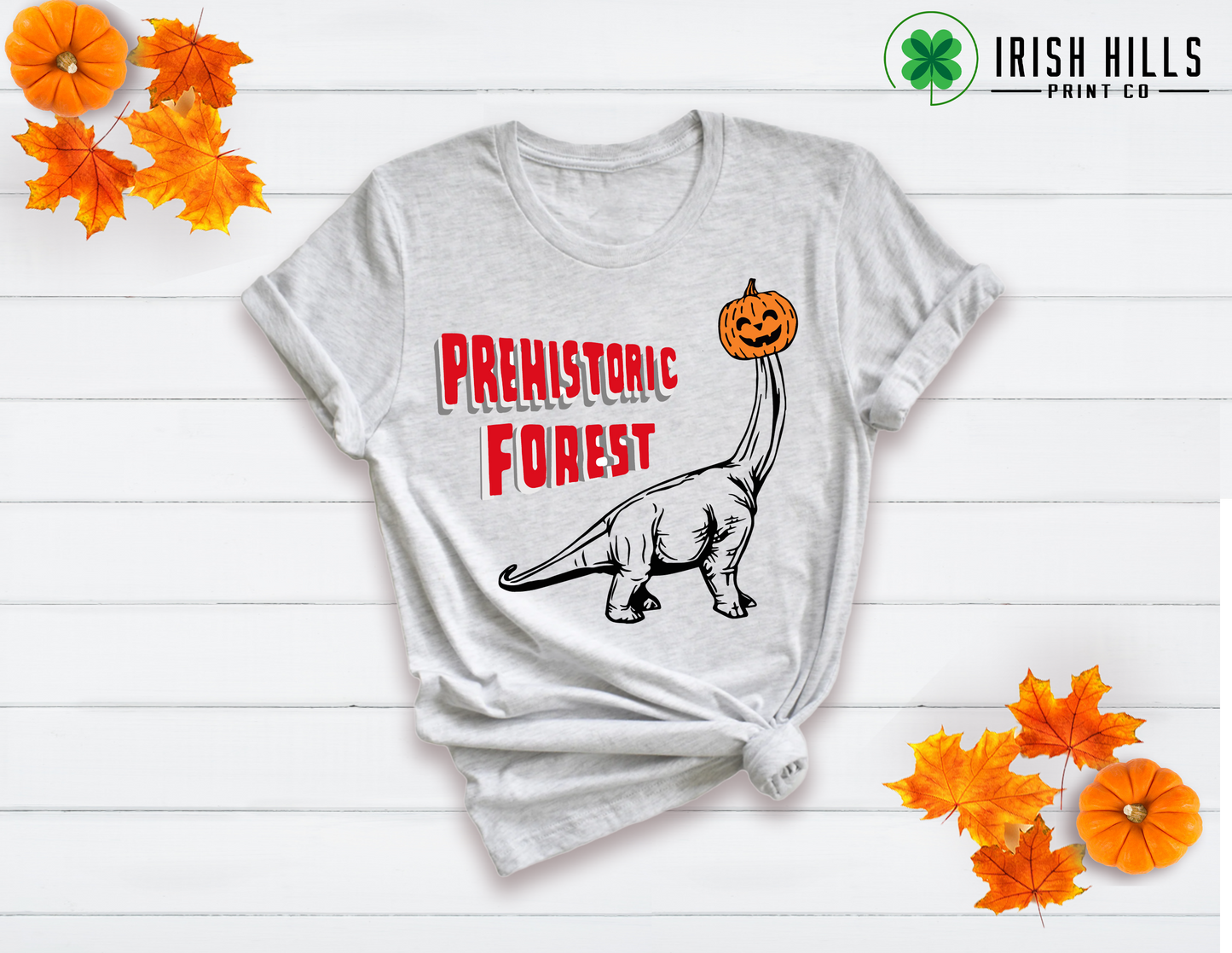 Irish Hill Prehistoric Forest Pumpkin-Head Dino Vintage Halloween Edition