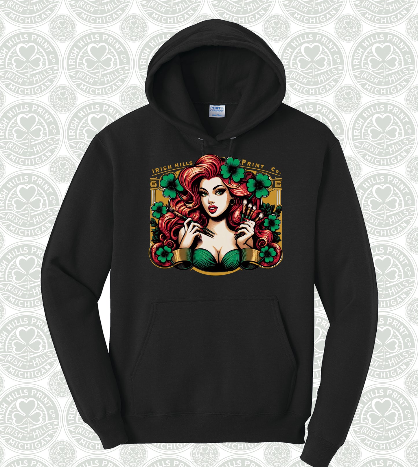 Pin-Up Pull-over Hooded Sweatshirt