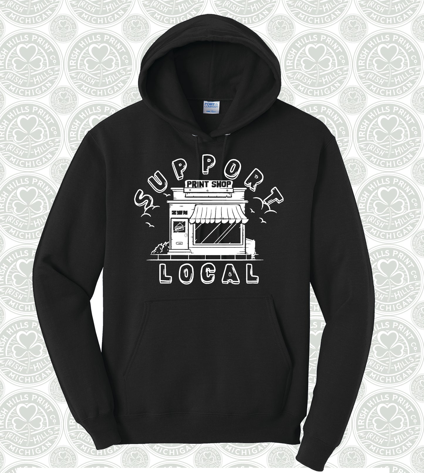 Support Local Pull-over Hooded Sweatshirt