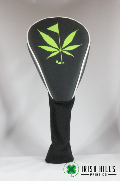 Green Weed Leaf w/ Pin Club Cover