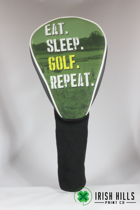 Eat Sleep Golf Repeat Club Cover