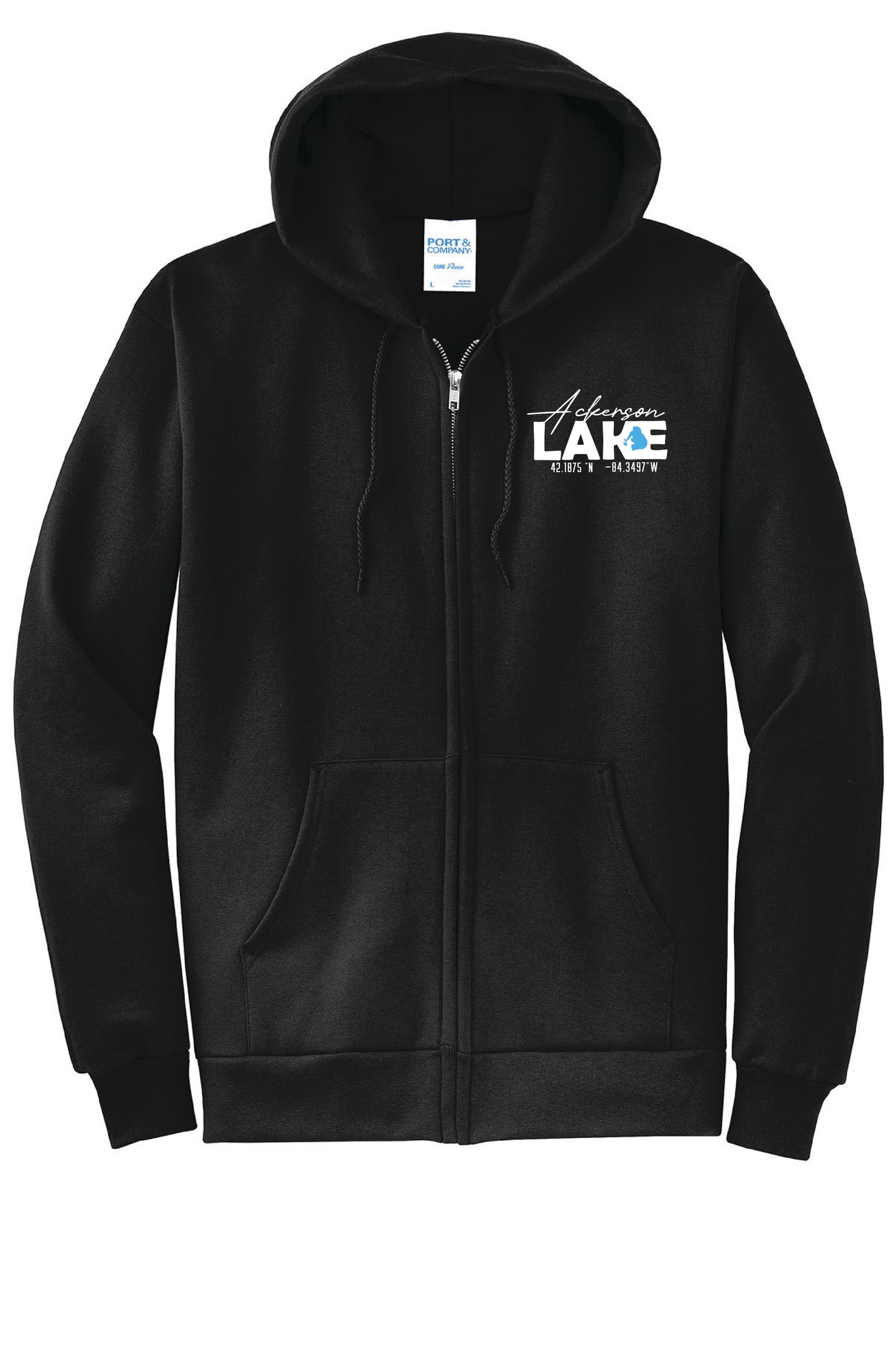 Zip Front  Hooded Sweatshirt
