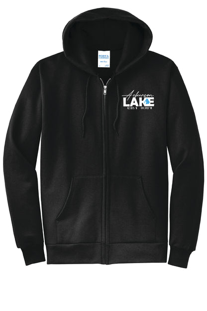 Zip Front  Hooded Sweatshirt