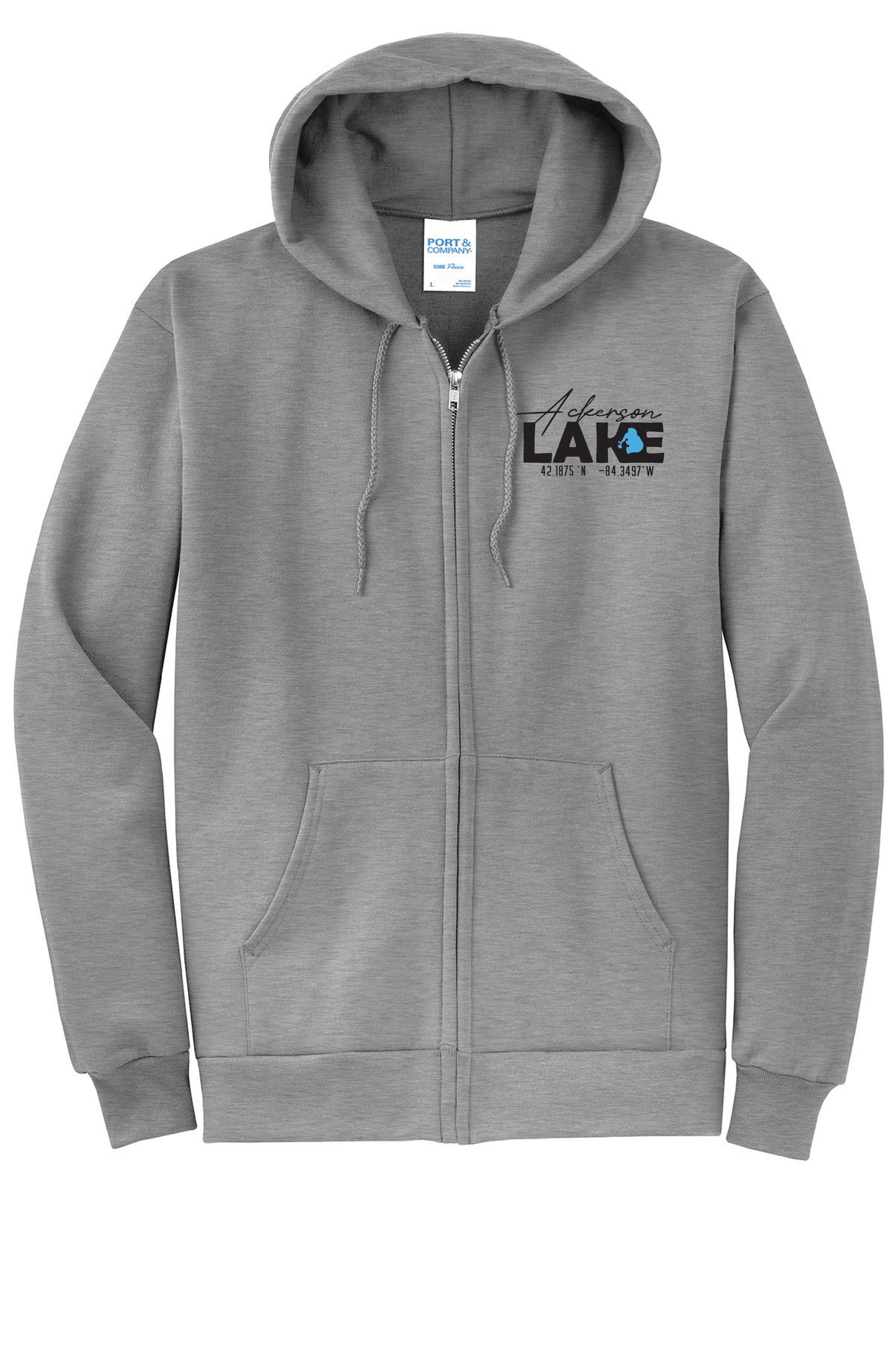 Zip Front  Hooded Sweatshirt