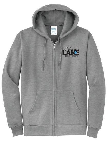 Zip Front  Hooded Sweatshirt