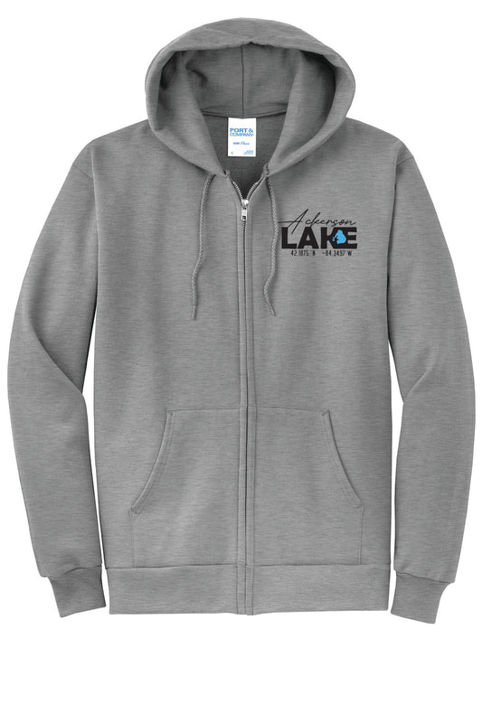 Zip Front  Hooded Sweatshirt