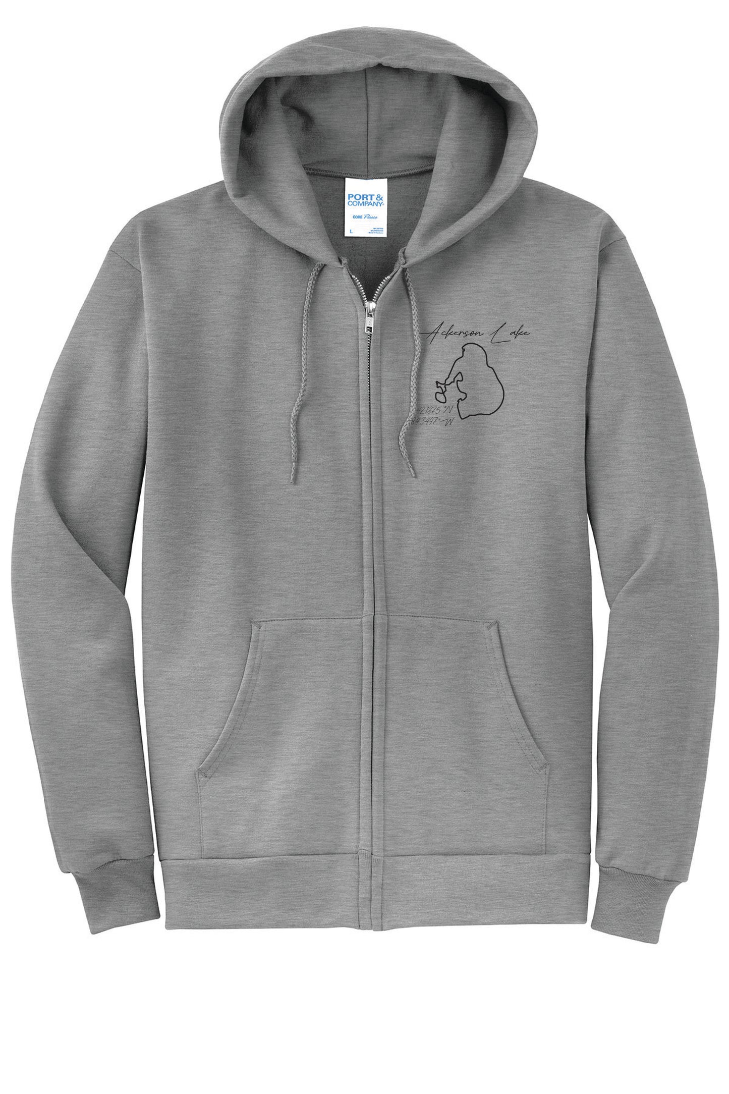 Zip Front  Hooded Sweatshirt
