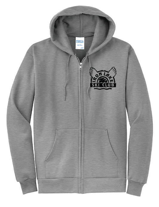 Zip Front  Hooded Sweatshirt